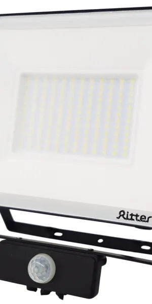 Прожектор светодиодный Ritter Profi 6500К 100 Вт IP65 с датчиком движения черный