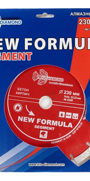 Диск алмазный по бетону Trio-Diamond New Formula Segment 230x22,2x2,8 мм сегментный сухой рез (S206)