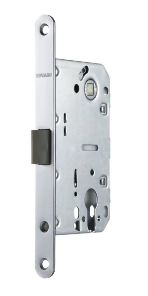 Замок врезной Fuaro PLASTP85C-50 SSC для межкомнатной двери под цилиндр сатинированный хром