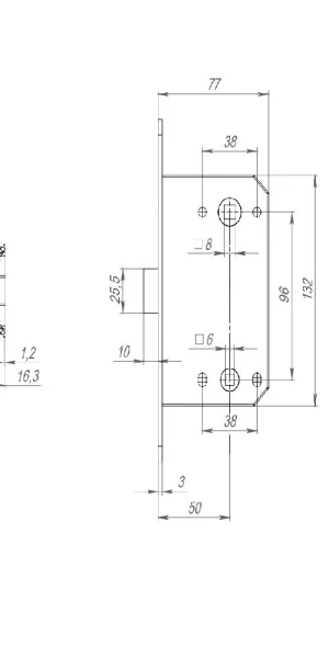 Замок врезной магнитный Fuaro MAGNM96WC-50 CP для межкомнатной двери под фиксатор хром