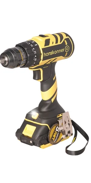 Дрель-шуруповерт аккумуляторная бесщеточная Hanskonner HCD1865I 18 В 2 Ач Li-Ion 2 АКБ и ЗУ