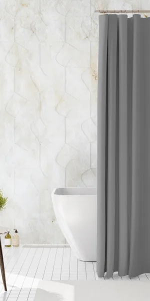 Штора для ванны Delphinium Peva 2000х1800 мм PEVA серая (104032)