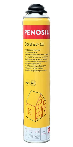 Пена монтажная профессиональная Penosil GoldGun 65 всесезонная 875 мл