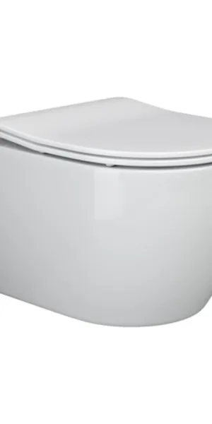 Унитаз подвесной Ceramicanova Play Rimless безободковый с сиденьем дюропласт микролифт (CN3001)