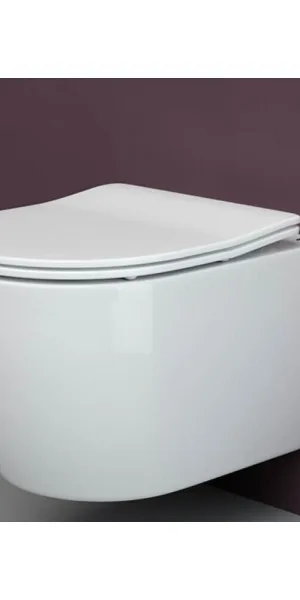 Унитаз подвесной Ceramicanova Play Rimless безободковый с сиденьем дюропласт микролифт (CN3001)
