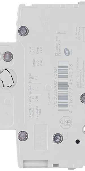 Автоматический выключатель модульный ABB S201 1P 10А тип C 6 кА 220 В (2CDS251001R0104)