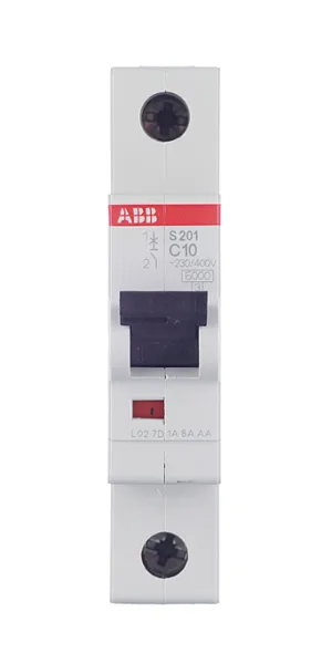 Автоматический выключатель модульный ABB S201 1P 10А тип C 6 кА 220 В (2CDS251001R0104)
