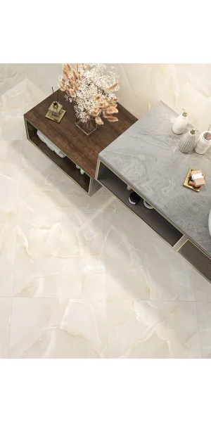 Керамогранит LCM Talisman Onyx кремовый полированный 600х600х8 мм (4 шт.= 1,44 кв.м)
