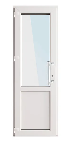 Металлопластиковая дверь VEKA 2050х700 мм алюминиевый порог белая левая стеклопакет