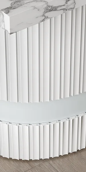Декоративная рейка из экополимера 50х18х2800 мм Cosca Decor RX008 белая