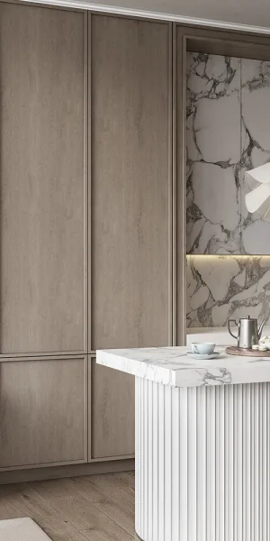 Декоративная рейка из экополимера 50х18х2800 мм Cosca Decor RX008 белая