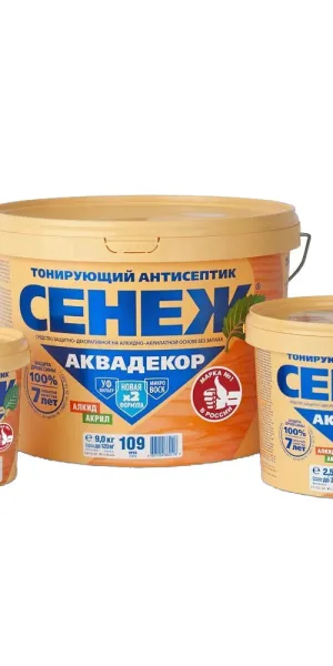Антисептик Сенеж Аквадекор декоративный для дерева орех 2,5 кг