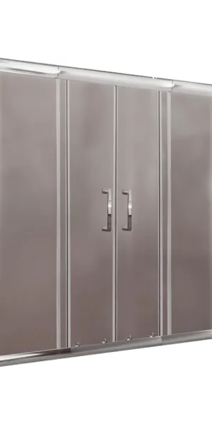 Шторка на ванну раздвижная 150х140х0,5 см профиль хром BelBagno Unique (UNIQUE-VF-2-150/180-140-P-Cr)