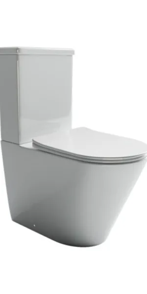Унитаз-компакт Ceramicanova Highlight Rimless безободковый с универсальным выпуском с сиденьем дюропласт микролифт белый (CN1802)