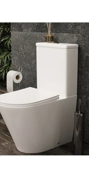 Унитаз-компакт Ceramicanova Highlight Rimless безободковый с универсальным выпуском с сиденьем дюропласт микролифт белый (CN1802)