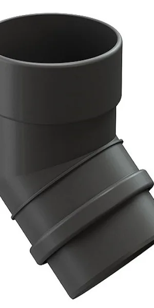 Колено трубы Docke Lux пластиковое d100 мм 45° графитовый серый RAL 7024