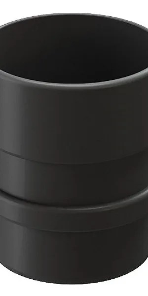 Муфта водосточной трубы Docke Lux пластиковая соединительная d100 мм графитовый серый RAL 7024