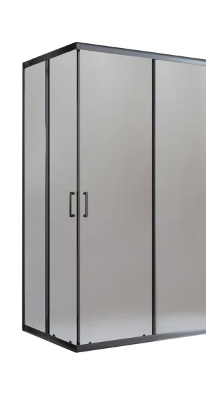 Душевой уголок BelBagno Uno черный 120х90х195 см прямоугольник стекло матовое 5 мм (UNO-195-AH-2-120/90-P-NERO)