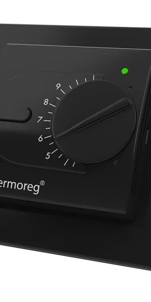 Терморегулятор механический для теплого пола Thermoreg TI-200 Design Black черный