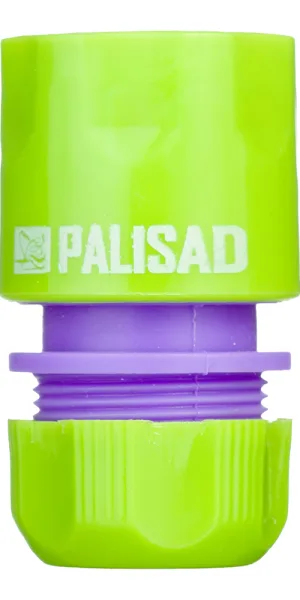Муфта 1/2 для поливочного шланга Palisad пластиковая с аквастопом (66140)