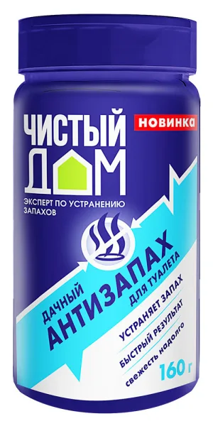 Средство для туалетов и выгребных ям Чистый дом Антизапах 160 г