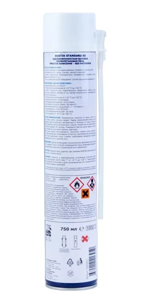 Пена монтажная бытовая Bostik Standard 60 летняя 750 мл