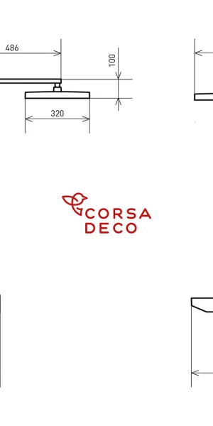 Душевая система Corsa Deco QX с верхним душем с лейкой холодный старт черная матовая (SSFCSQX320SB)
