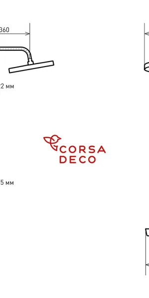 Душевая система Corsa Deco QX с верхним душем с лейкой со смесителем черная матовая (SSFQX320SB)