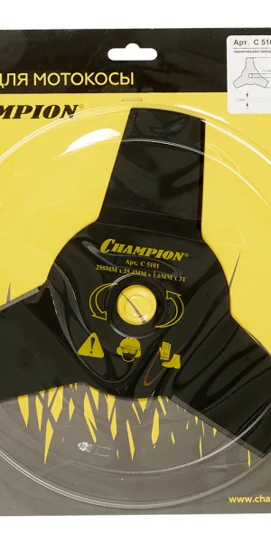 Нож для триммера Champion Т333 255х25,4 мм 3 зуба (C5101)