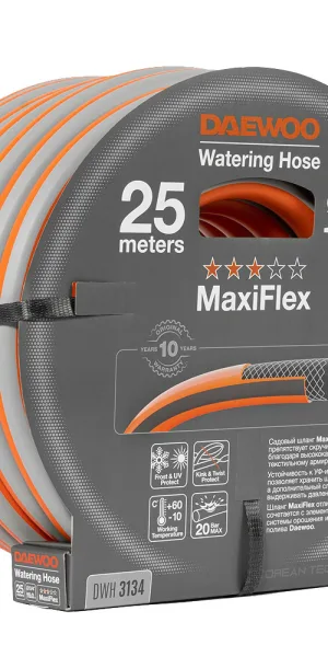 Шланг поливочный 3/4 25 м четырехслойный Daewoo MaxiFlex ПВХ (DWH 3134)