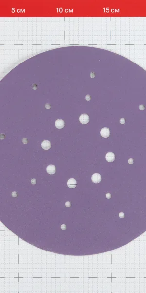 Диск шлифовальный КМ Purple d225 мм Р180 на липучку бумажная основа (5 шт.)