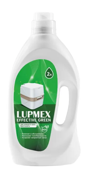 Жидкость для биотуалетов Lupmex Effective Green 2 л в нижний бак