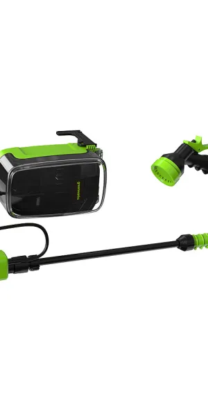 Насос аккумуляторный для полива из бочки Greenworks 24V G24SWP со шлангом 2 м и распылителем (3401007)