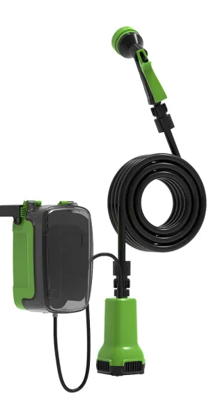 Насос аккумуляторный для полива из бочки Greenworks 24V G24SWP со шлангом 2 м и распылителем (3401007)