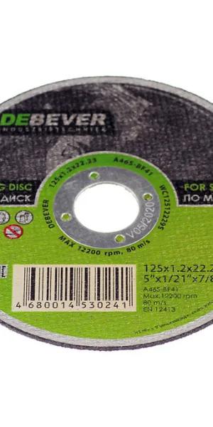 Круг отрезной по металлу Debever 125х22х1,2 мм (WC12512229S/30241)