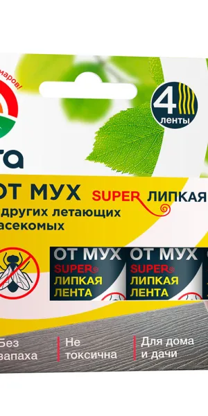 Средство для защиты от мух лента липкая Дэта Супер (4 шт.)