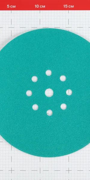 Диск шлифовальный КМ Green Film d225 мм Р80 на липучку пленочная основа (3 шт.)