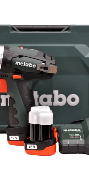 Дрель-шуруповерт аккумуляторная Metabo PowerMaxx BS Basic 12 В 2 Ач Li-Ion 2 АКБ и ЗУ (600984500)