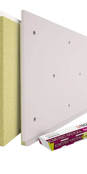 Панель звукоизоляционная AcousticGyps Basic 40х600х1200 мм с комплектом крепежа