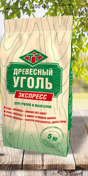 Уголь древесный березовый СевЗапУголь Экспресс 5 кг