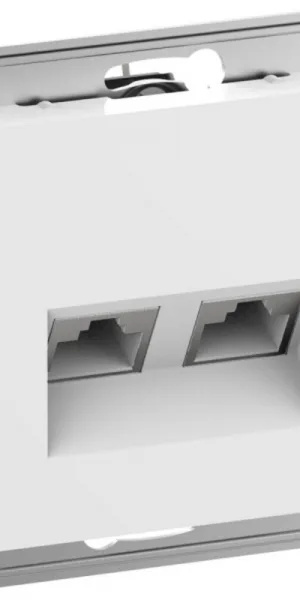 Розетка компьютерная Systeme Electric AtlasDesign встраиваемая белая 2хRJ45 (ATN000188)
