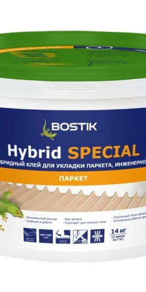 Клей для паркета полимерный гибридный Bostik Hybrid Special STP однокомпонентный 14 кг