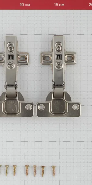 Петля мебельная Click 110° накладная с ответной планкой и доводчиком (2 шт.)