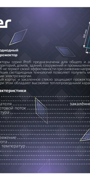 Прожектор светодиодный Ritter Profi 6500K 30 Вт IP65 черный