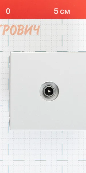Розетка телевизионная Systeme Electric ArtGallery встраиваемая алюминий 1DB (GAL000391)