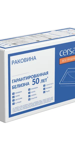 Раковина Cersanit Crea 38 см накладная белая (64754)
