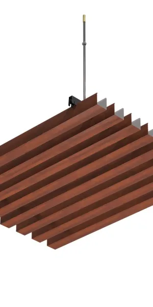Рейка кубообразный дизайн 30х40 мм 3 м cherry wood
