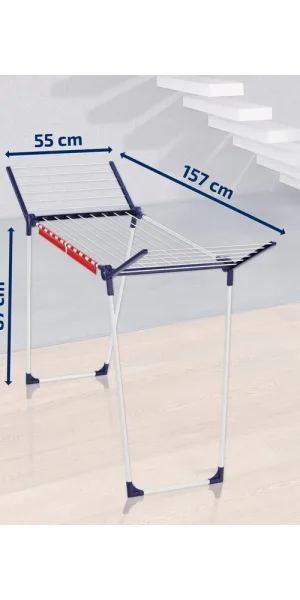 Сушилка для белья напольная Leifheit Solid Slim 550х1570х870 мм белая