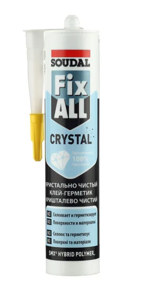 Клей-герметик гибридный Soudal Fix All Crystal прозрачный 290 мл