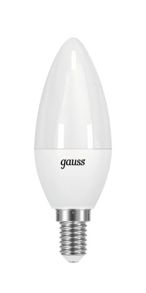Лампа светодиодная Gauss E14 3000К 6,5 Вт 520 Лм 150-265 В свеча матовая